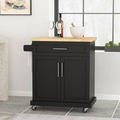 Batavia Indoor Kitchen Cart with Wheels by Christopher Knight Home