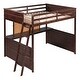 preview thumbnail 12 of 23, Modern Versatility Full size Wooden Loft Bed with Desk and Writing Board, No Box Spring Required, Maximized space