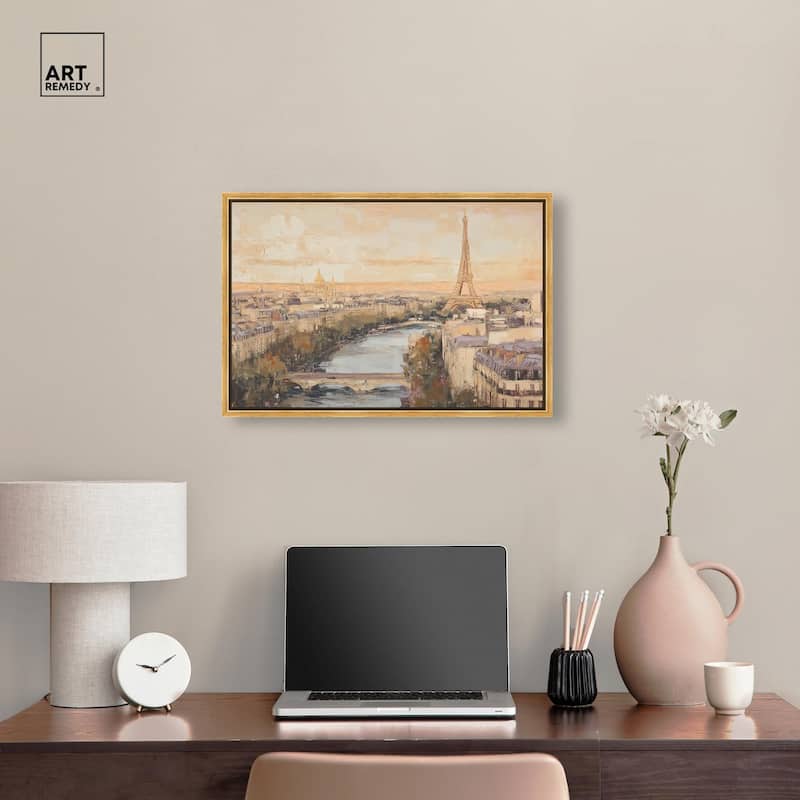 Sunrise Paris Canvas by Art Remedy