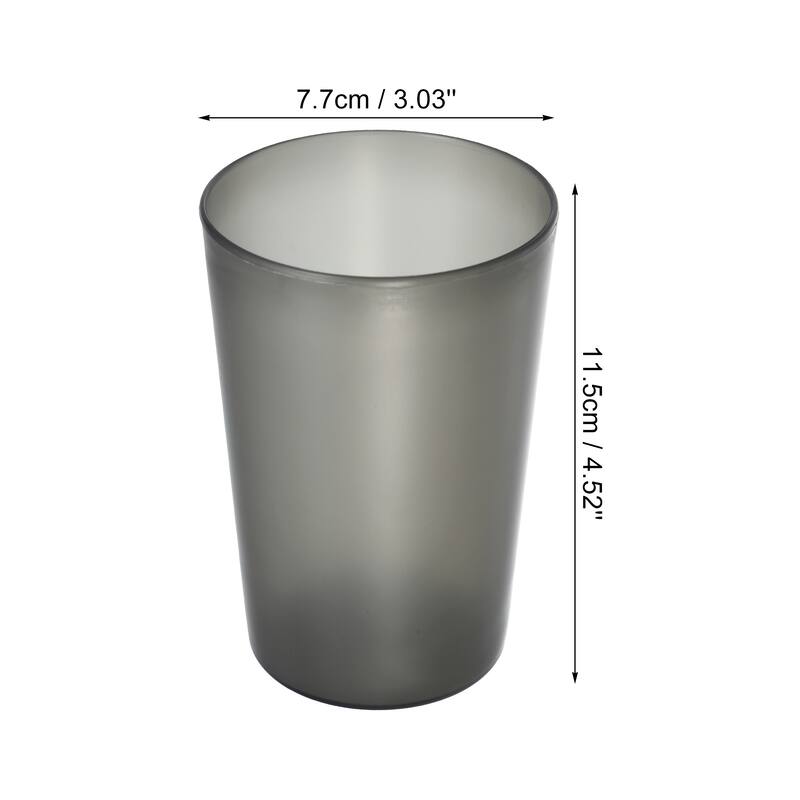 2pcs Bathroom Toothbrush Tumblers Cup PP Toothbrush Cup Gray Black 4.52"x3.03" - Gray Black