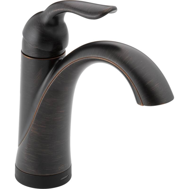 Delta Lahara Single Hole Bathroom Faucet with On/Off Touch and
