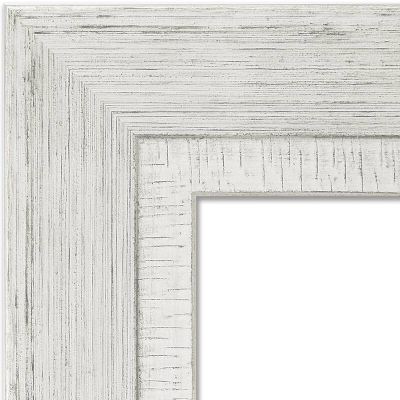 Rustic White Wash Wood Framed Black Corkboard Bulletin Board