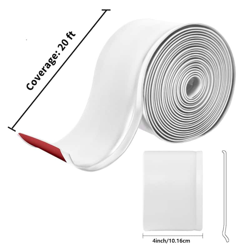 Art3d 20 ft x 4 inch Peel and Stick Flexible Molding Trim - N/A