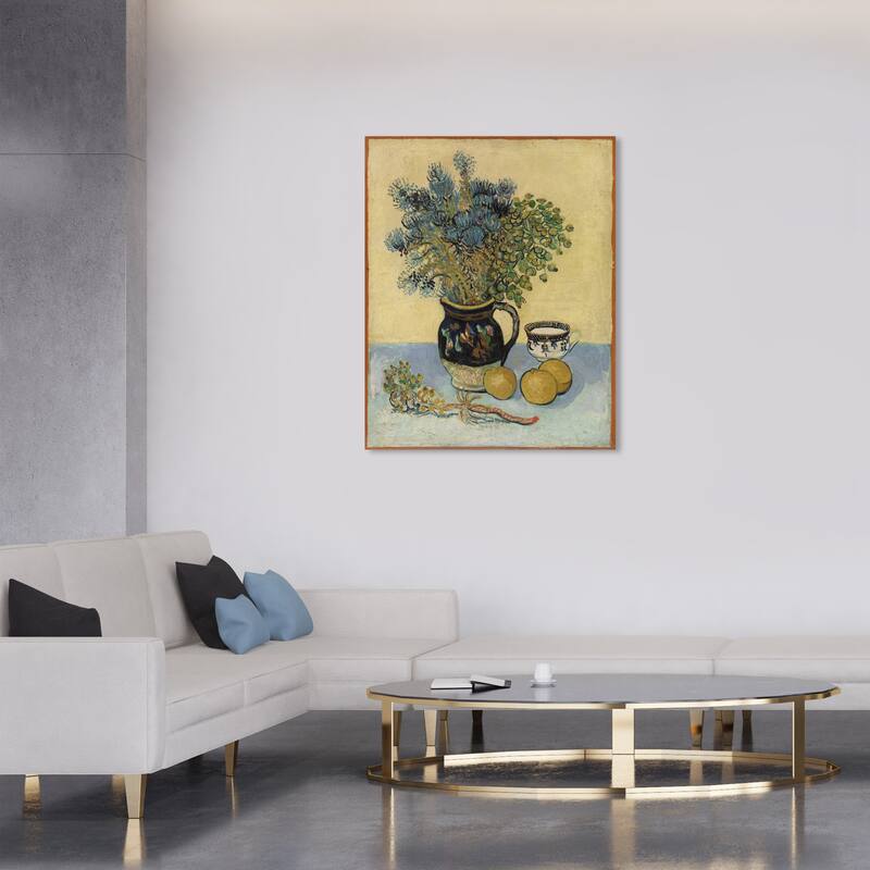 Wynwood Studio Canvas Floral and Botanical Vincent van Gogh - Still Life Gold and Light Gold Traditional Wall Art Canvas Print - 36 x 30