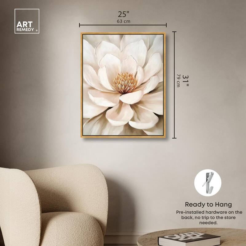 Golden Heart Canvas by Art Remedy