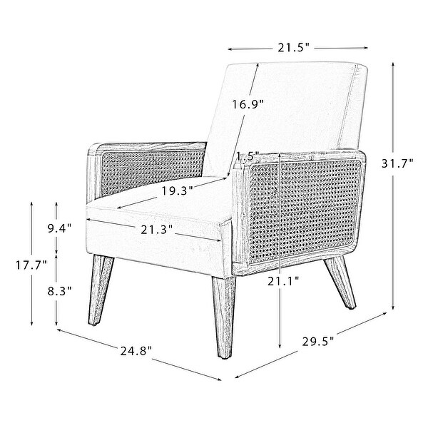 Delphine cane shop accent chair
