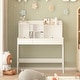 preview thumbnail 12 of 25, Wooden Children Study Desk and Chair Set with Storage
