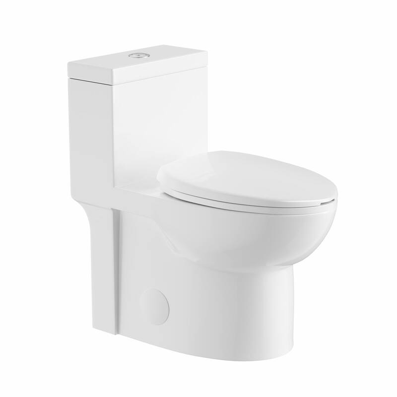 Eridanus Denbigh Elongated Chair Height One Piece Toilet, Seat Included, 12-inch Rough in - Dual Flush