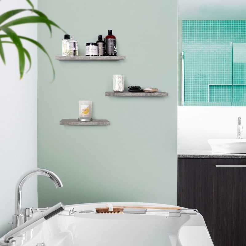 Wall Mounted Display Ledge Floating Wall Shelves Set of 3