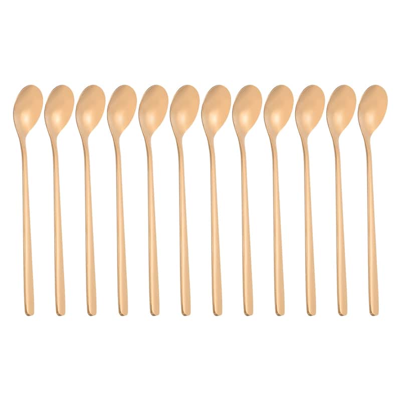 Long Handle Iced Tea Spoon, 12 Pcs 6" Stainless Steel Coffee Spoons