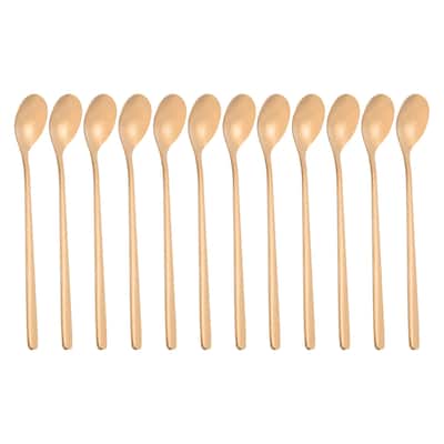 Long Handle Iced Tea Spoon, 12 Pcs 6" Stainless Steel Coffee Spoons