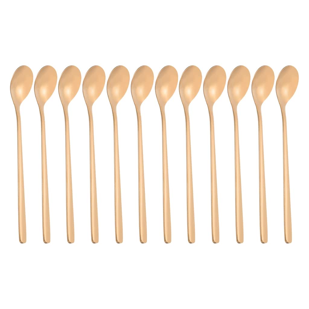 Long Handle Iced Tea Spoon, 12 Pcs 6" Stainless Steel Coffee Spoons