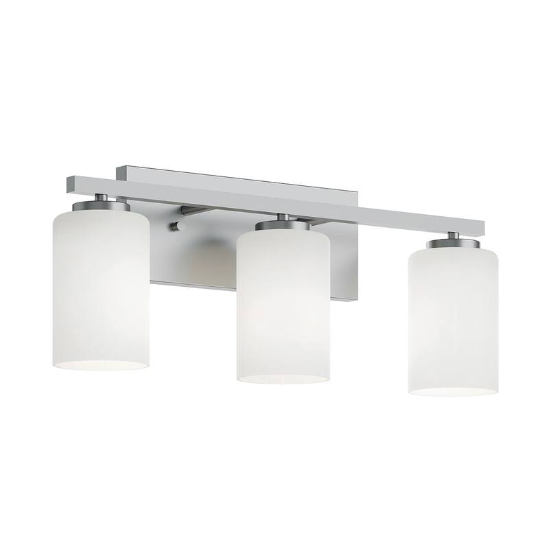 AFX Leo Vanity Light - Clear Glass Shade - Satin Nickel - 22"