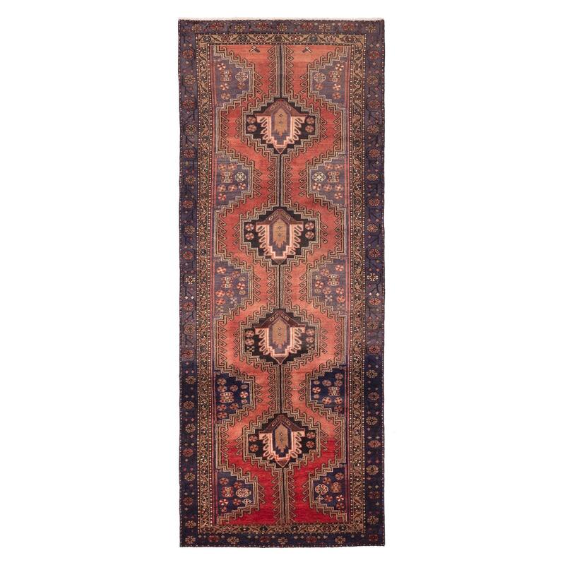 ECARPETGALLERY Hand-knotted Anatolian Vintage Dark Copper Wool Rug - 4'0 x 10'6