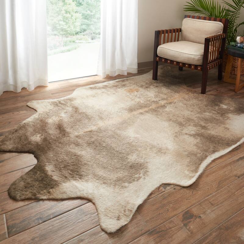 Alexander Home Faux Cowhide Area Rug