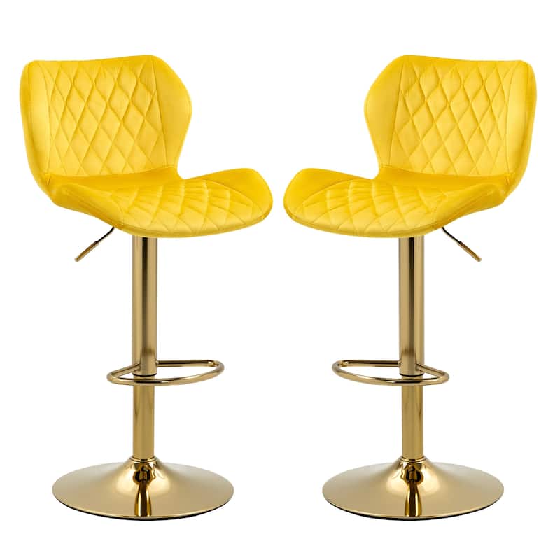Adjustable Swivel Bar Stools Set Of 2