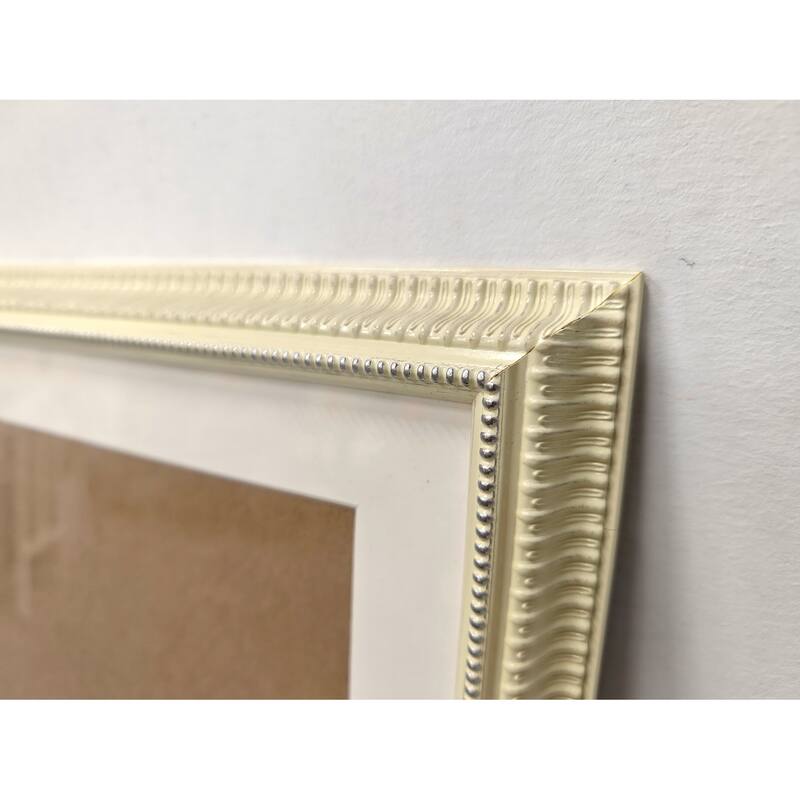 Solid Wood Picture Frame - Replaceable Canvas Art Frame with Organic Glass, Elegant Framed Wall Decor for Living Room