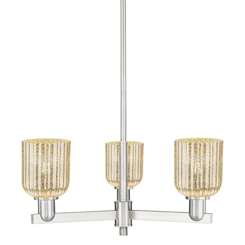 Innovations Lighting 716-3CR-9-18 Bridal Veil Chandelier Bridal Veil 3 - Satin Nickel / Mercury