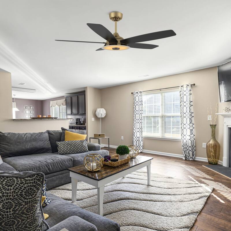 CARRO Harley 52" Smart Ceiling Fan with LED Light and Remote