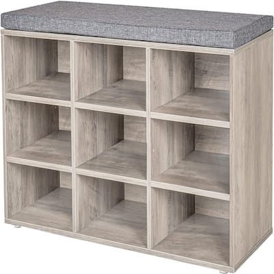 9 Cubbies Shoe Organizer for Entryway - 11.8"D x 31.5"W x 18.9"H