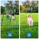 preview thumbnail 4 of 5, 600lbs Swing Sets for Backyard, 5 in 1 Outdoor Playset with Saucer Swing