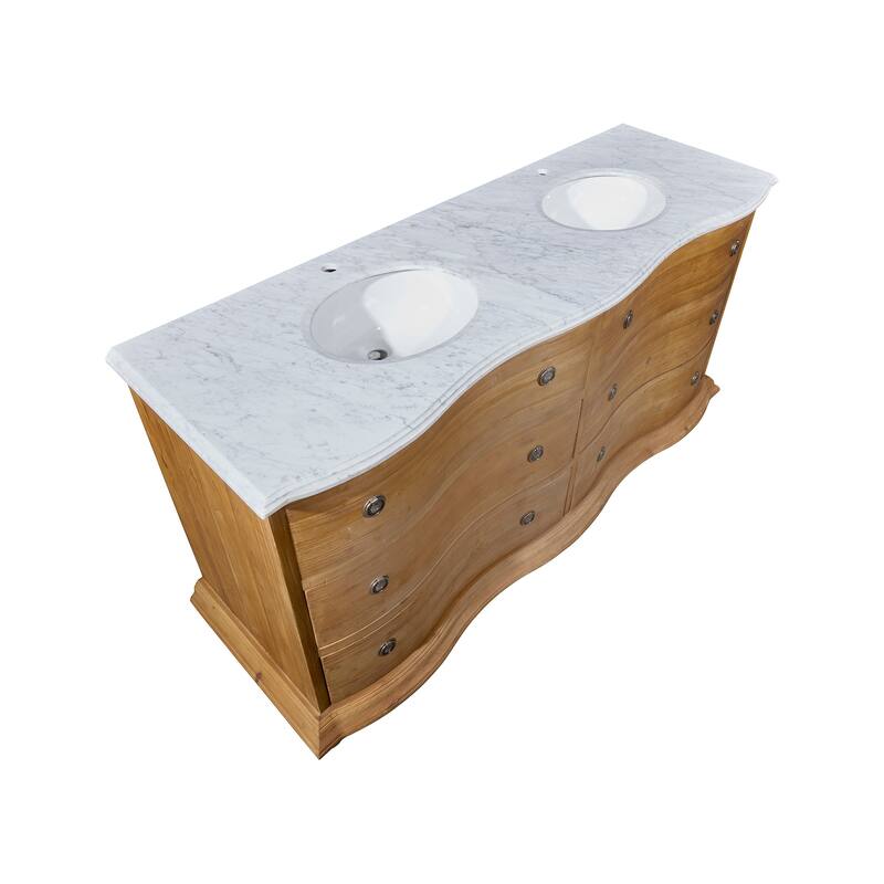Reclaimed Pine Double Serpentine Vanity
