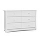 preview thumbnail 45 of 60, Storkcraft Crescent 6 Drawer Chest - Durable, Stylish, and Elegant Storage Solution with 6 Spacious Drawers White