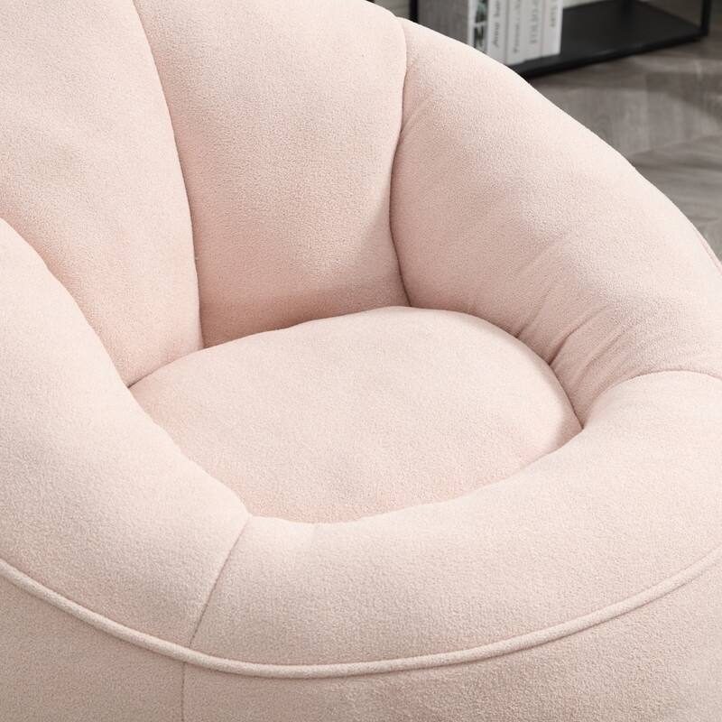 Compressed Foam Bean Bag Chair with Footrest - Plush Lounger for Modern Living Spaces