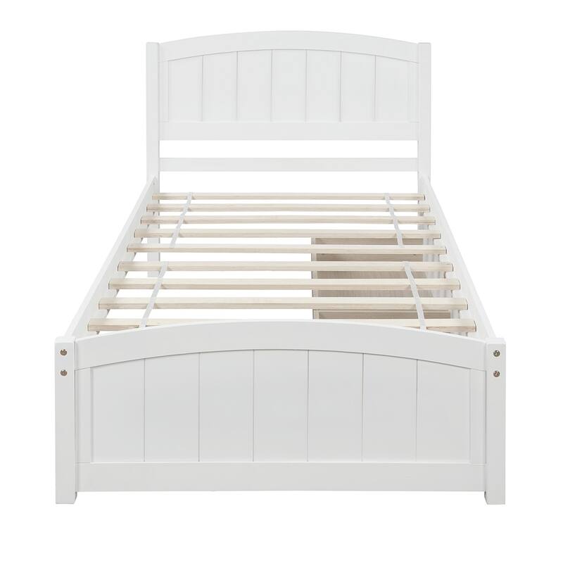 Merax Twin Size Platform Bed with 2 Storage Drawers