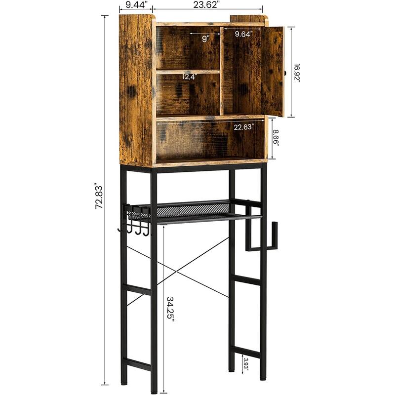 Mieres Wooden Bathroom Over The Toilet Storage Cabinet