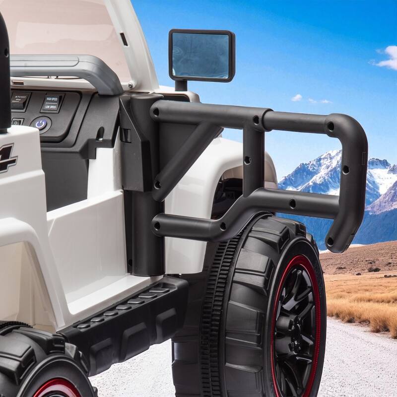 24V Kids Ride On Electric Car with Parents Control, 2WD, Storage Trunk, Bluetooth, Speed 2.5-4MPH for Kids 3-8