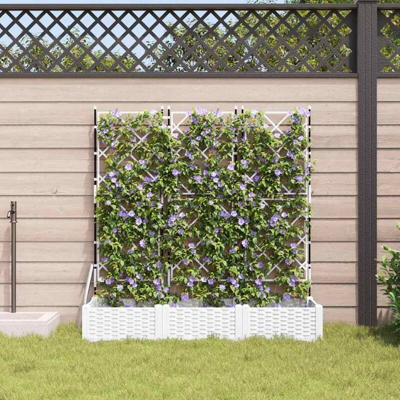 vidaXL Garden Planter with Trellis