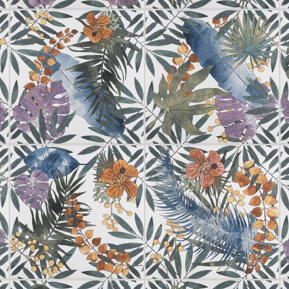 Merola Tile Tahiri Garden 9-3/4" x 9-3/4" Porcelain Floor and Wall Tile