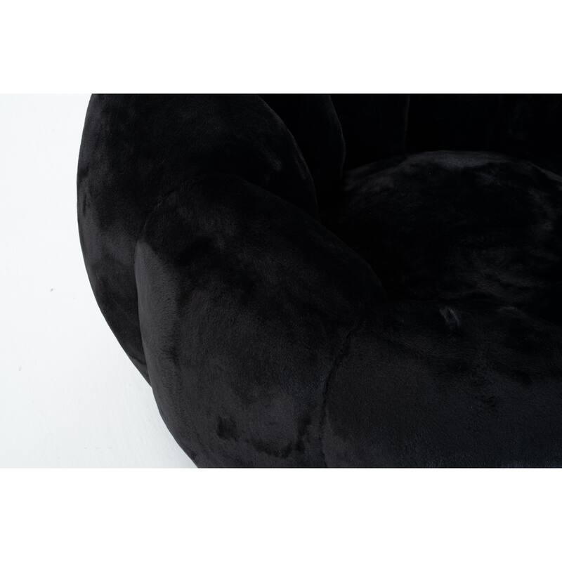 GDFStudio - Faux Fur Floral-Shaped Ultra-Soft Bean Bag Chair