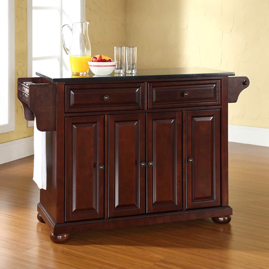 Crosley Alexandria Granite Top Full Size Kitchen Island/Cart - 51.5 "W x 18 "D x 34 "H