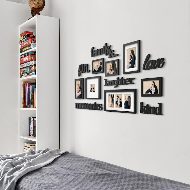 HELLO LAURA Family and Love Set Plaque Collage Photo Frame for Memories