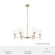 preview thumbnail 5 of 12, Hunter Xidane Metal and Glass Orb Chandelier - Entry, Kitchen or Dining Room Table, Bedroom - Mid-Century Modern, Transitional