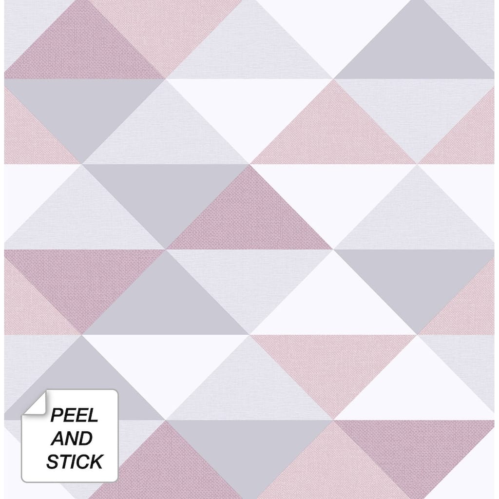 NextWall Mod Triangles Geometric Peel and Stick Removable Wallpaper - 20.5 in. W x 18 ft. L