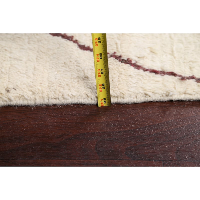 Vegetable Dye Oriental Moroccan Berber Area Rug Wool Hand-knotted - 5'9" x 9'5"