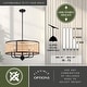 preview thumbnail 10 of 9, Vaxcel Lighting P0395 Berens 5 Light 24" Wide Rattan Cane Drum