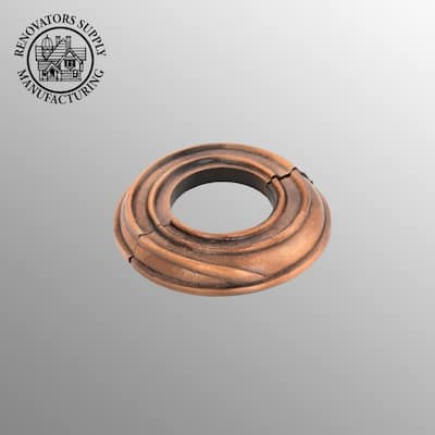 Copper Oil Rubbed Spiral Radiator Flange 1-1/2" (IPS) Pipe Flange: 1-7/8" I D; 3-7/8" OD Renovators Supply