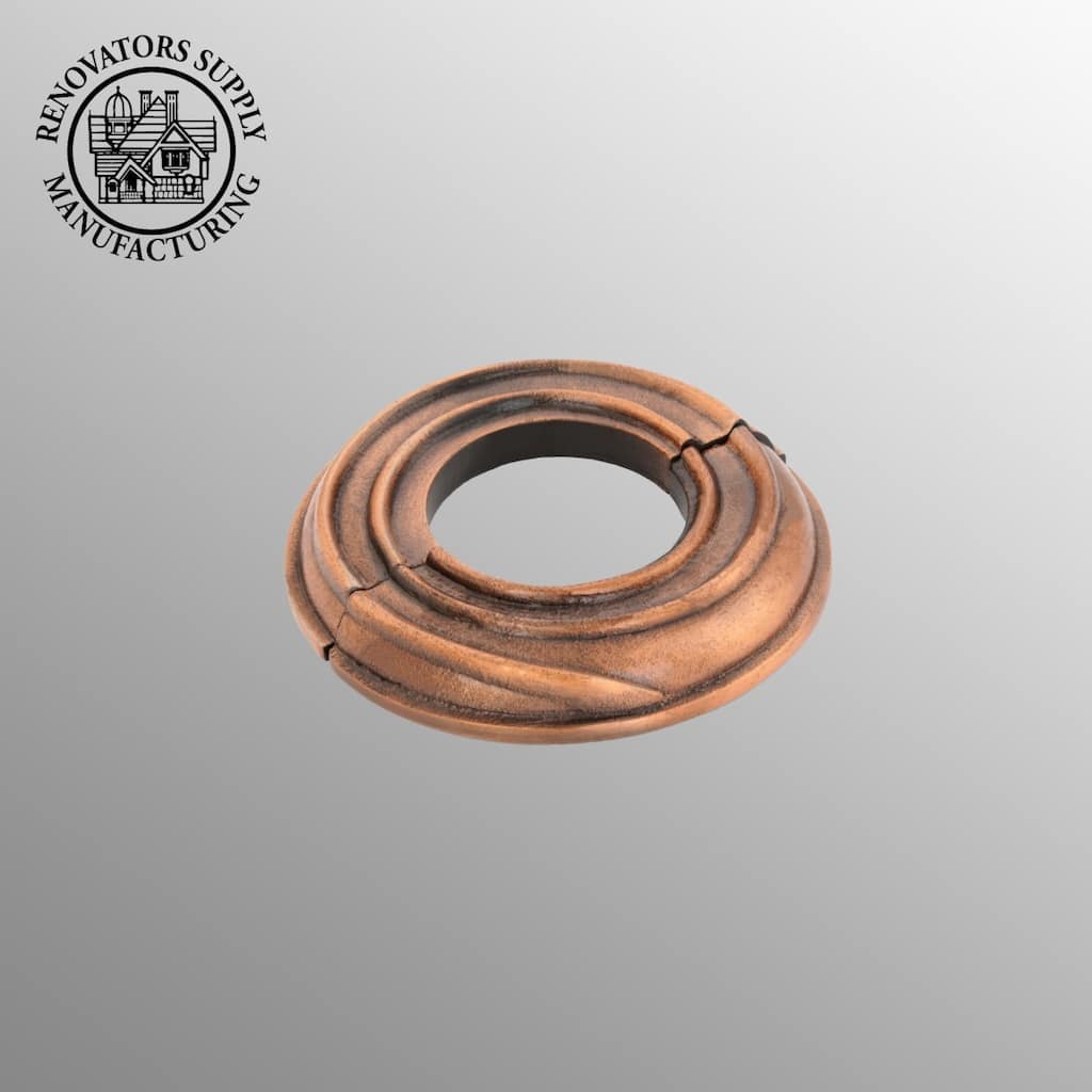 Copper Oil Rubbed Spiral Radiator Flange 1-1/2" (IPS) Pipe Flange: 1-7/8" I D; 3-7/8" OD Renovators Supply