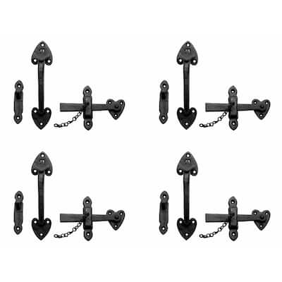 Cast Iron Gate Latch Set Thumb Lever Rustproof 8 H Pack of 4 Renovators Supply