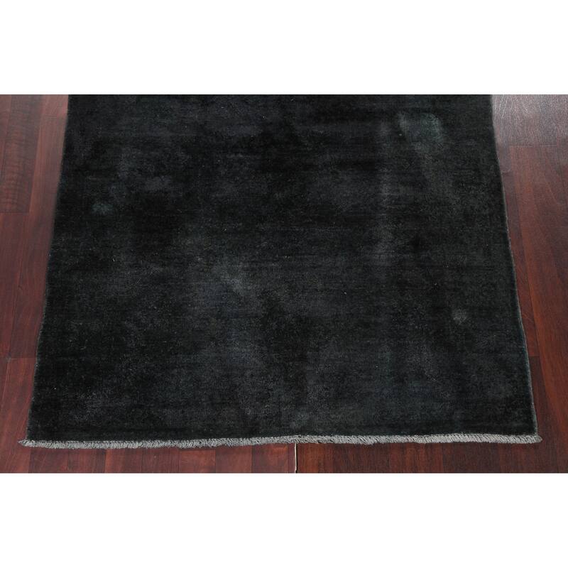 Hand Knotted Oriental 100% Wool Carpet Tribal Contemporary Black Gabbeh (kashkoli) Area Rug - 6' 0'' X 3' 11''