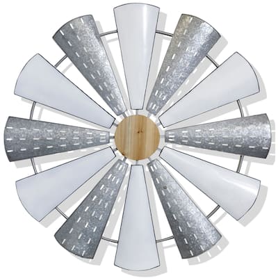 Blaire - Windmill - Galvanized And Enamel Windmill