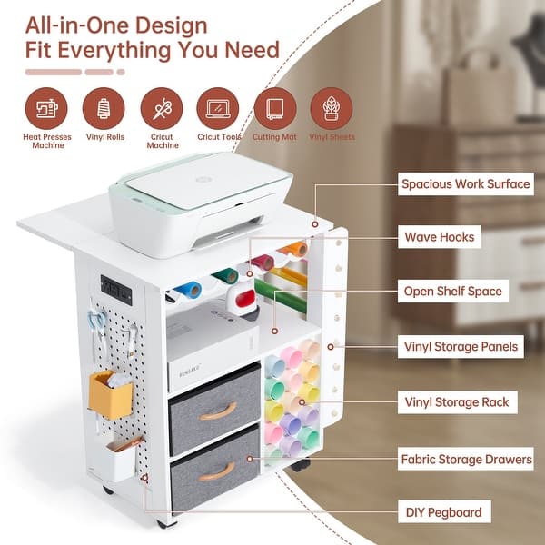 Aazon.co: Craft Organizers And Storage Table Copatible With Cricut