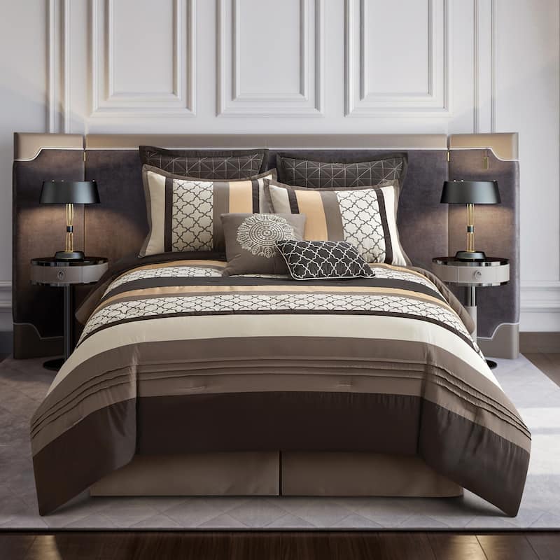Nanshing Avalon Trellis 8-Piece Moroccan Print Comforter Set