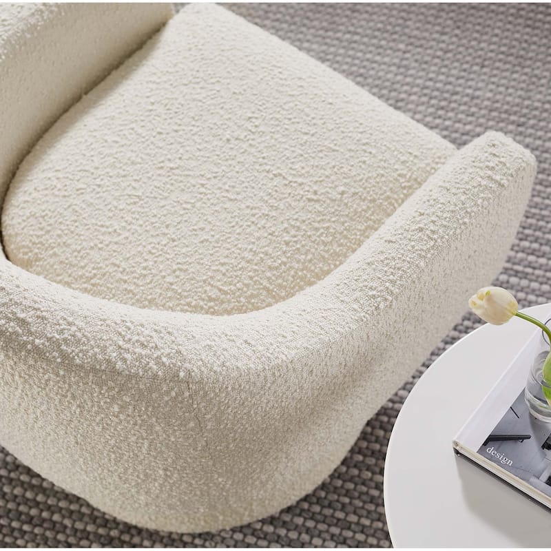 Astral Boucle Fabric Swivel Chair