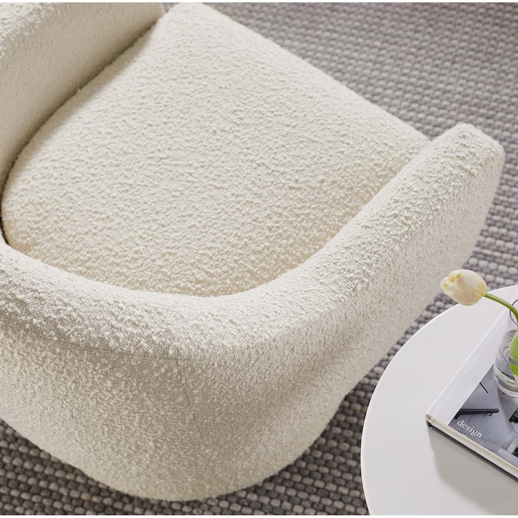 Astral Boucle Fabric Swivel Chair