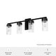 preview thumbnail 4 of 8, Hunter Gatz Ribbed Glass Vanity Wall Light - Bathroom - Glam, Fluted Glass - Damp Rated!